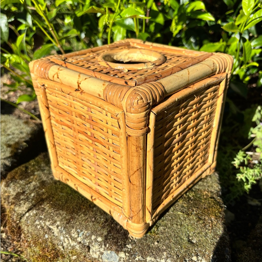 Wicker,BambooTissue Box Cover - Picture 3 of 8